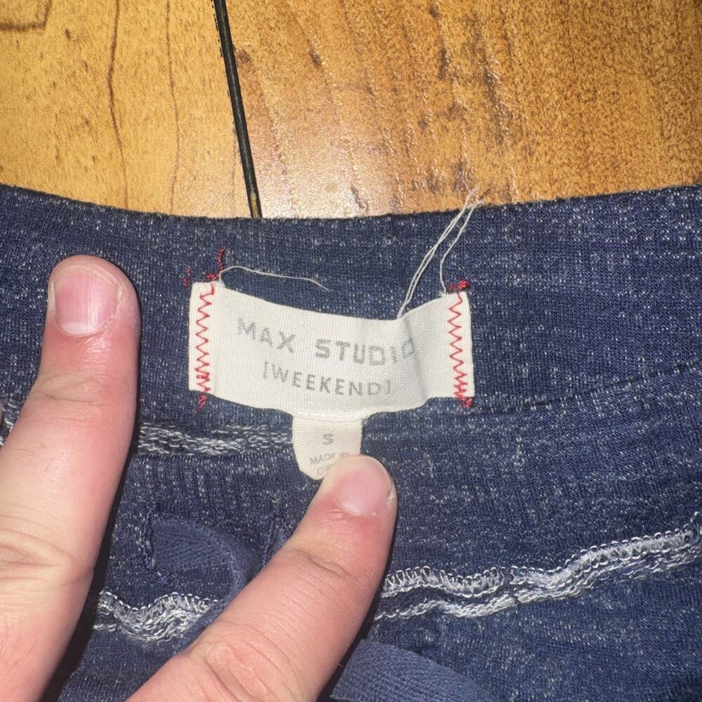 Max Studio Weekend Sweatpants Heather Blue Small 28x28 - Picture 3 of 3